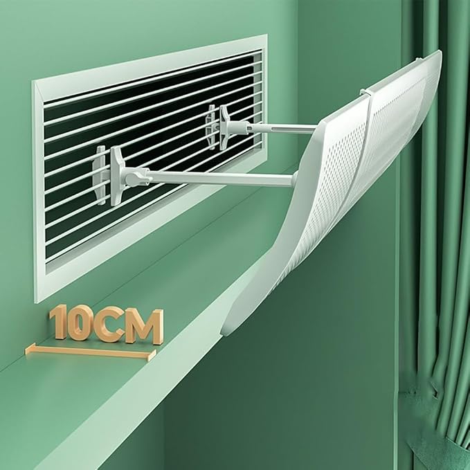 Air r Vent r, 51-120cm PP White Anti-Direct Blowing AC Air r, Air Outlet Duct - Image 5