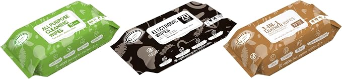 Air Jungles All Purpose Car and Home Cleaning Wipes, Electronic Wipes, 3in1 by AirJungles