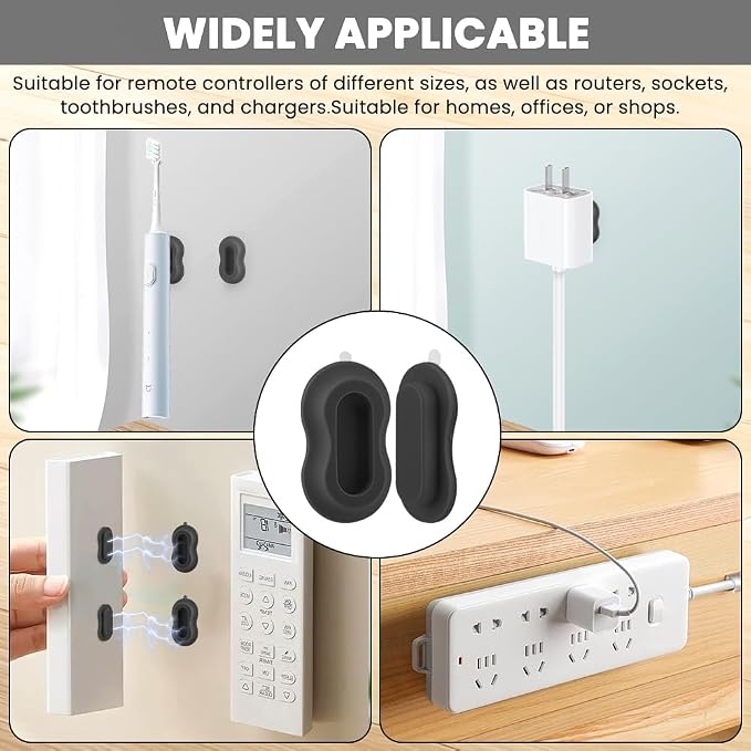 6 Pack Magnetic Remote Control Holder Wall Mount, Silicone Magnetic Organizer - Image 6