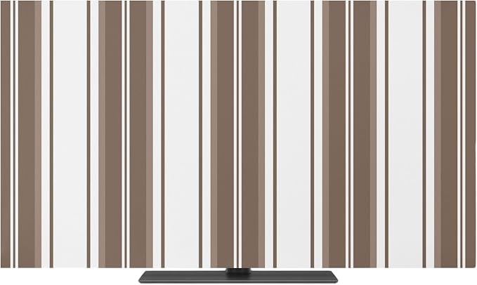 Rustic Brown Stripes Indoor TV Cover, Elastic TV Screen Protector Minimalist by Unknown