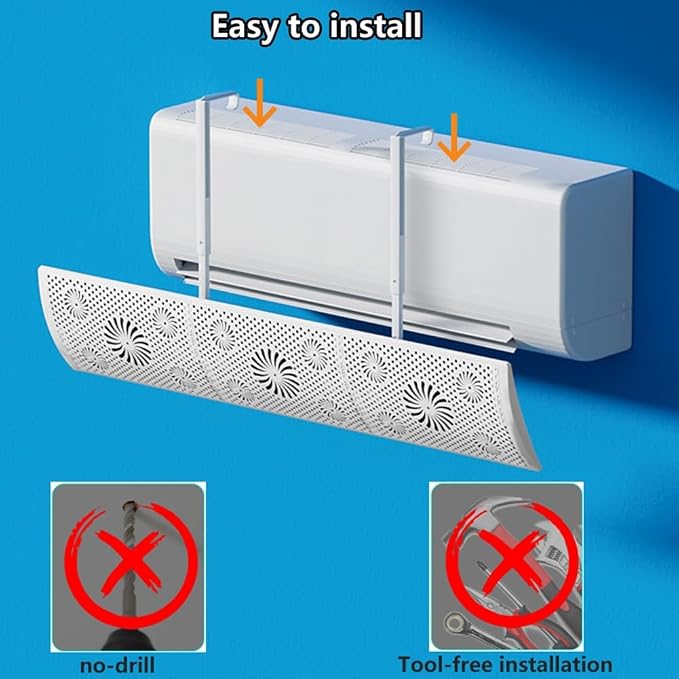 Air Conditioner Deflector for Home, Anti Direct Blowing No Drilling | 180° - Image 3