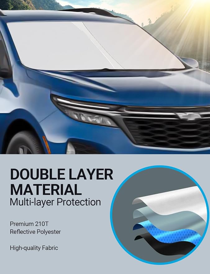 Proadsy 2026 Upgrade Front Windshield Sun Shade Foldable Sun Shade Protector - Image 5