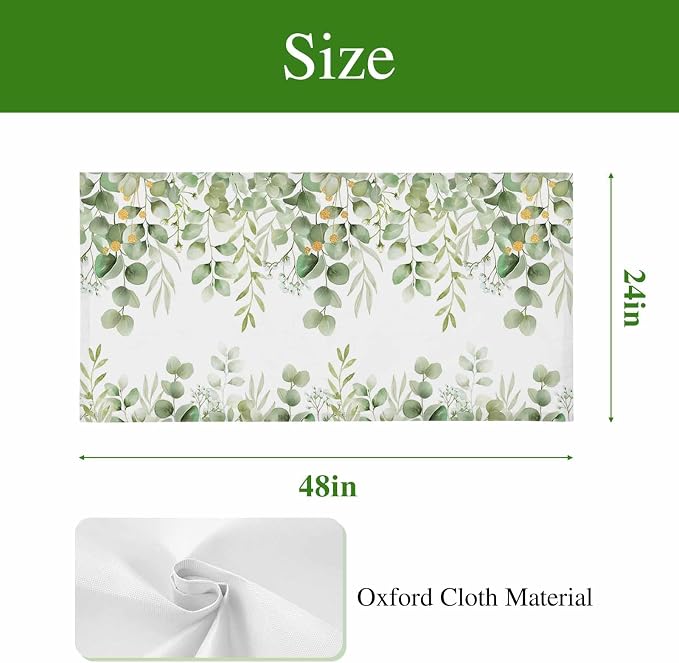 Fluorescent Light Covers for Ceiling Lights Sage Green Eucalyptus Leaves - Image 7