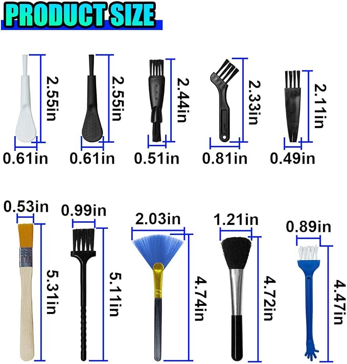 ZIMISI 10PCS Car Detailing Brush Kit, Nylon Anti-Static Car Interior Cleaning - Image 2