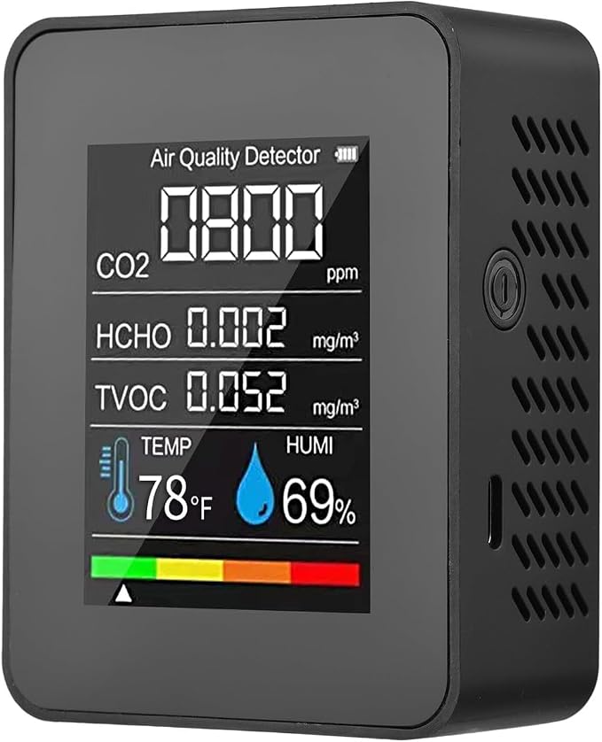 Prefessionall Indoor Air Quality Monitor, 5 in 1 Portable Smartair Quality by Unknown