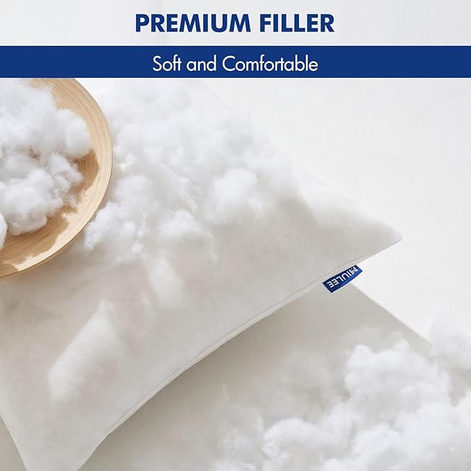 MIULEE Pillow Insert 16x16 Inch, Decorative Square Throw Pillow Inserts, Premium Fluffy Pillow Forms Sham Stuffer for Sofa Couch Living Room