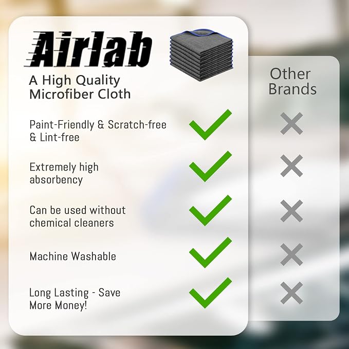 Airlab Glass Polishing Cloth Streak Free Miracle Cleaning Cloth Lint Free - Image 4