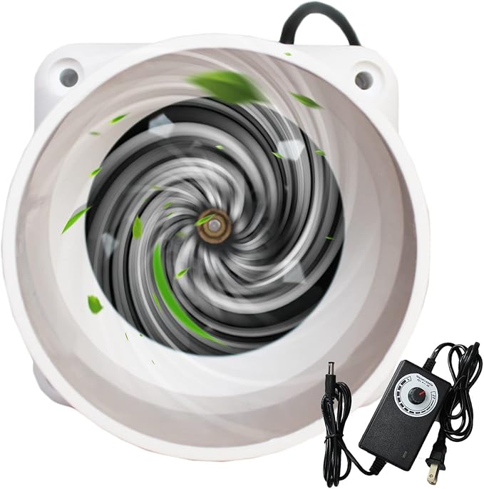 12V Inline Duct Fan 3 Inch Vent Booster 14W HVAC Exhaust Intake Fans 58Cfm Air by Unknown