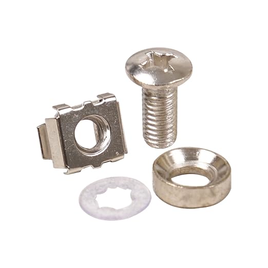 Sound Town M6 Rack Screws and Cage Nuts, 50 Sets, by SOUNDTOWN
