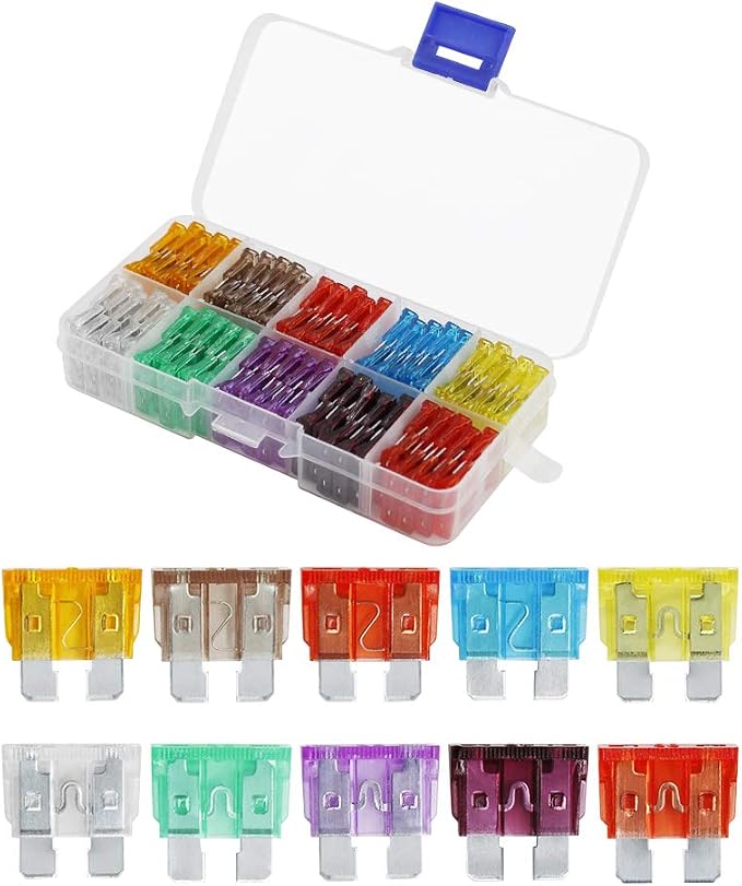AHL 100PCS Standard Fuses Kit, Car Fuses Assortment Kit, Standard Blade Fuses by AHL
