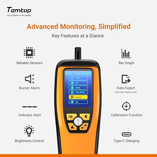 Temtop Advanced Air Quality Monitor - Image 4
