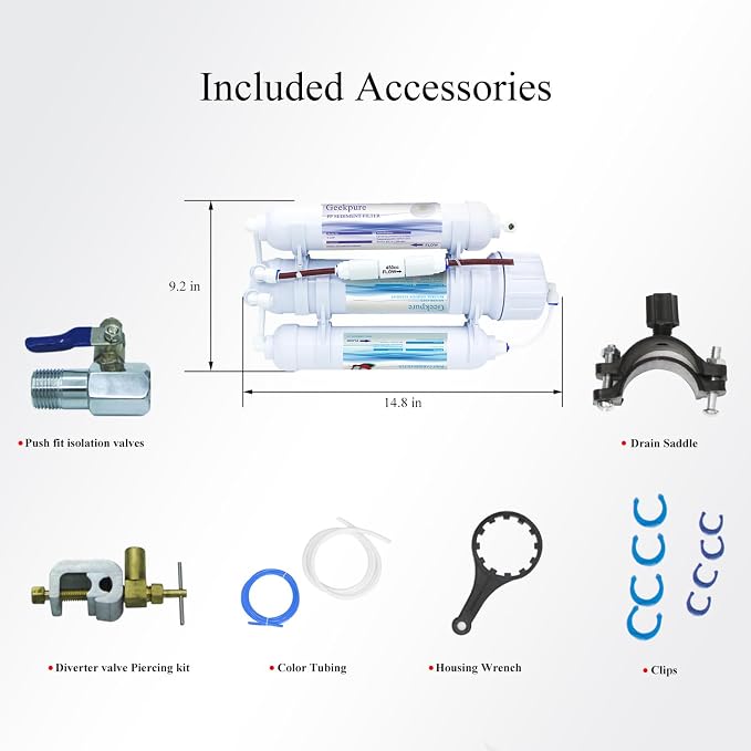 Geekpure 3 STAGE Portable Aquarium Reverse Osmosis RO Drinking Water Filter - Image 4