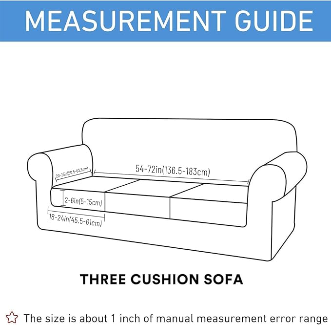 hyha Waterproof Couch Cushion Covers for Pets, Non Slip Sofa Seat Cover for Dogs Washable, Soft Thick Stretch Jacquard Fabric, Sofa Slipcovers with Elastic Bottom (3 Pieces, Light Beige)