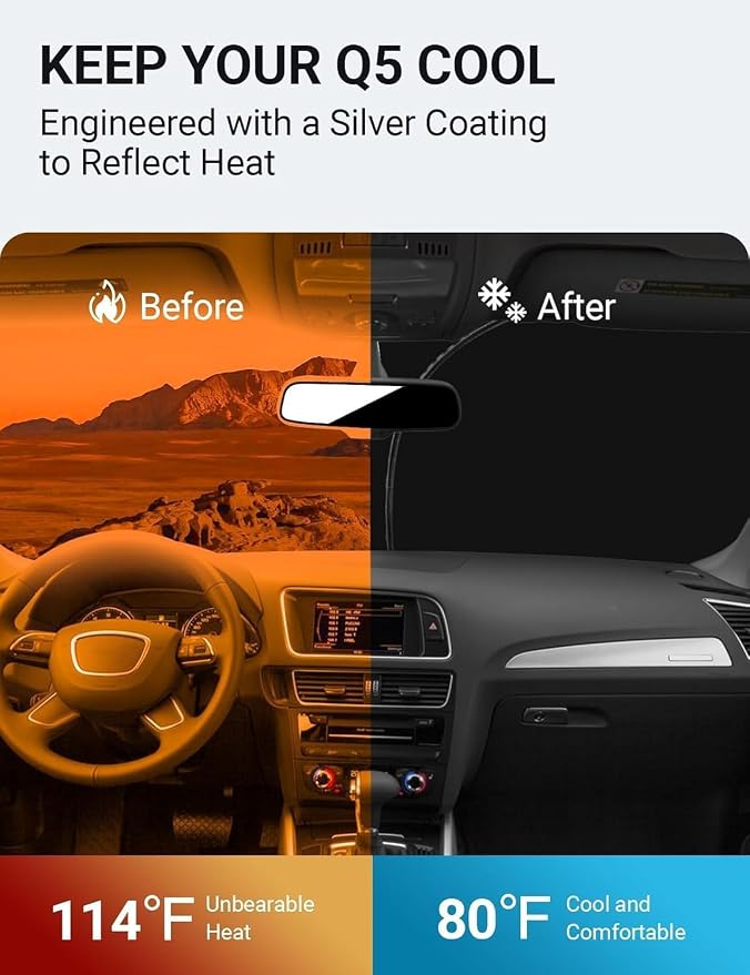 Proadsy 2026 Upgrade Front Windshield Sun Shade Foldable Sunshade Protector - Image 3