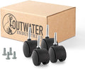2" Wheel Diameter | Black Nylon Swivel Hooded Samson Twin Wheel Caster | 5/16" by OutwaterIndustries