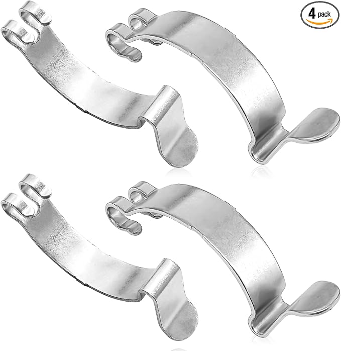 4pcs Silver Metal Air Filter Clips, Steel Air Cleaner Cover Clip, Air Filter by Unknown