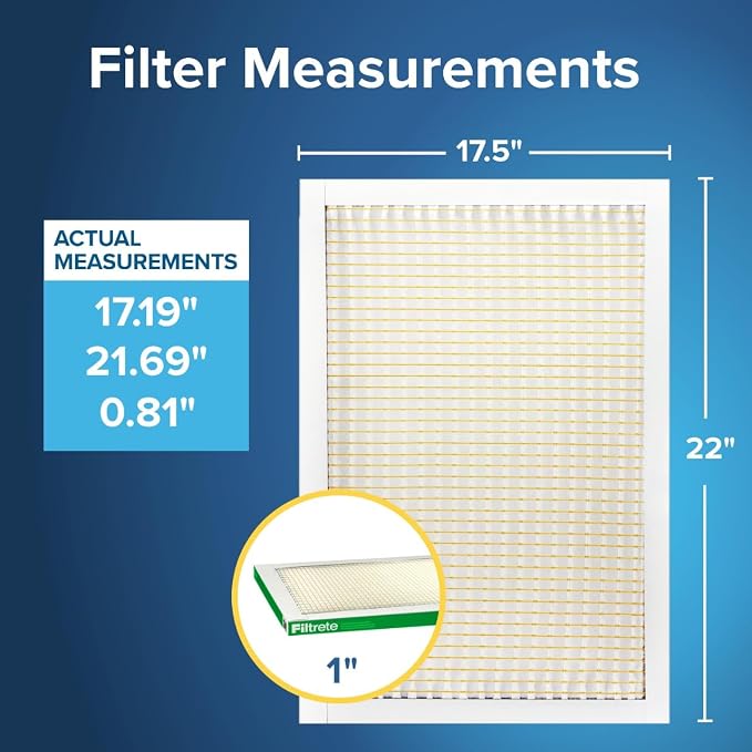 Filtrete 17.5x22x1 AC Furnace Air Filter, MERV 8, MPR 700, Tough on Pollen - Image 2