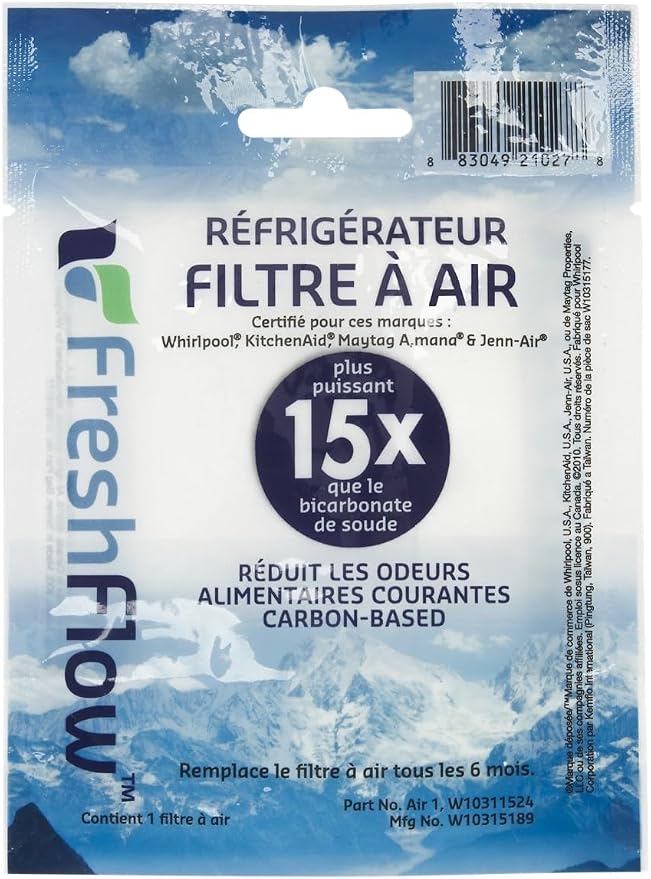 Whirlpool W10311524 FreshFlow Refrigerator Air Filter, Genuine OEM Activated - Image 4