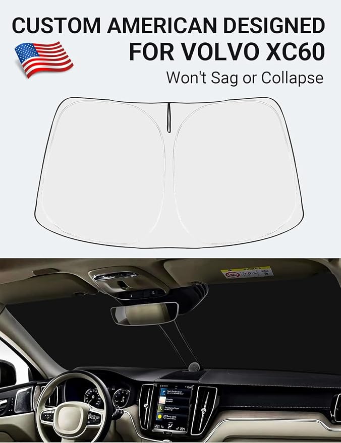 Proadsy Windshield Sun Shade for Volvo XC60 SUV 2018-2024 2025 2026 Foldable - Image 2