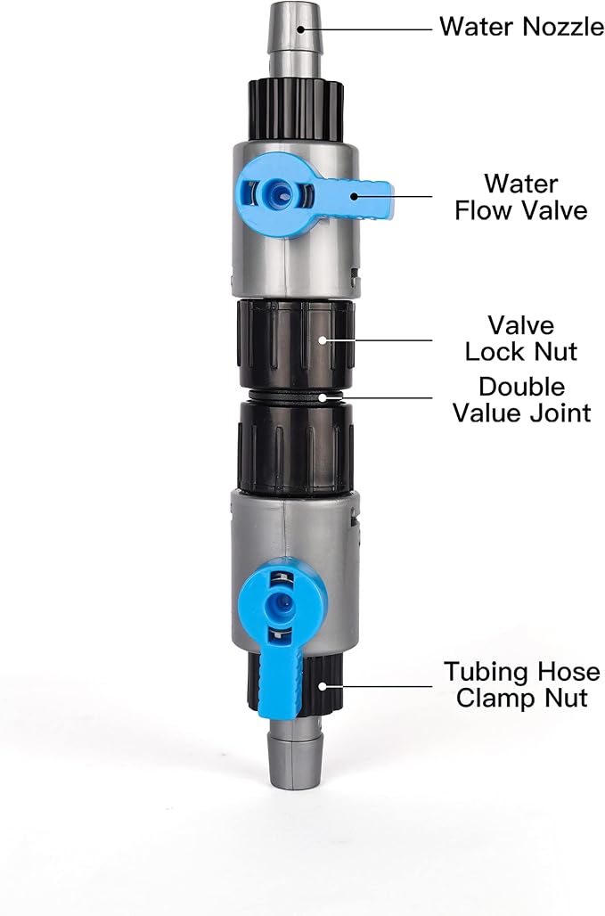 LANDEN Double Tab Connector for Aquarium, Canister Filter Hose Connector - Image 4