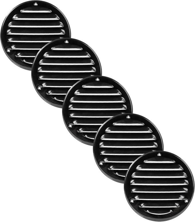 Vent Systems 4" Inch Scratch Resistant Black Soffit Vent Cover by VentSystems