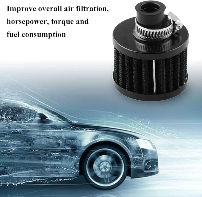 12mm Air Filter Cold Air Intake Filter Breather Turbo Vent Air Intake Filter - Image 9