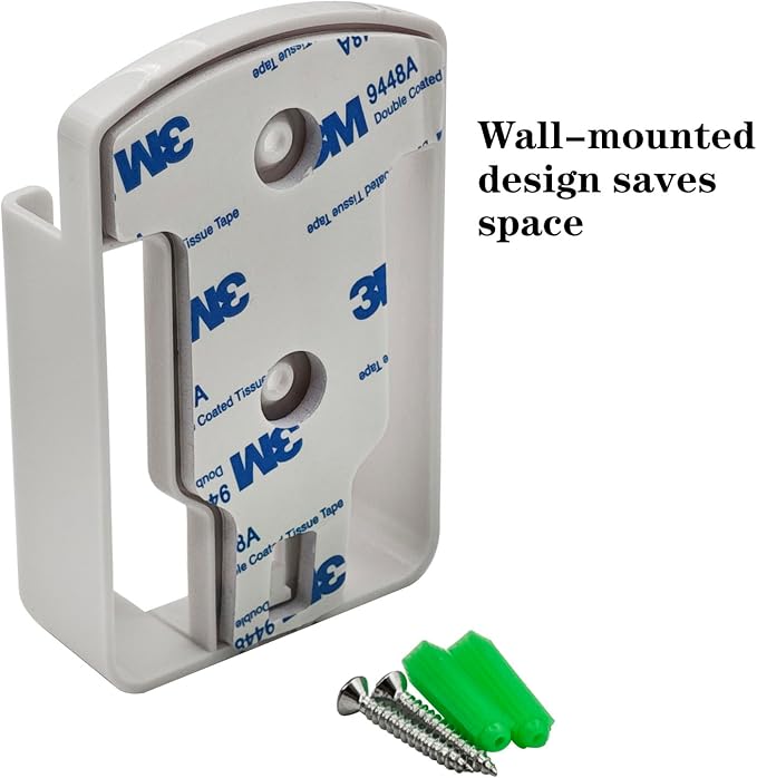 1PCS Remote Control Bracket White Self-Adhesive Media Storage Box Wall Remote - Image 4