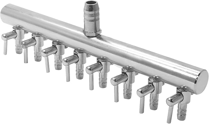 Aquarium Air Pump Valve, Aquarium Air Line Splitter Metal Fish Tank Distributor - Image 2