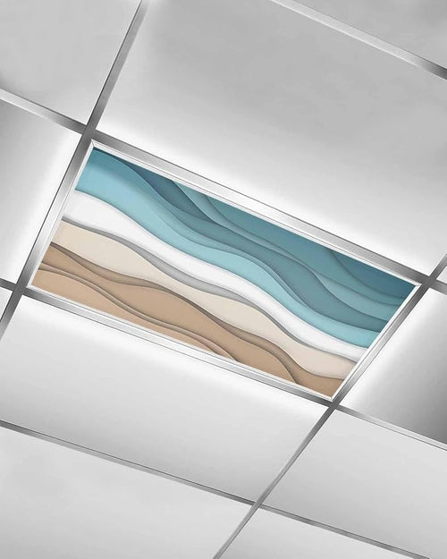 1 Pack Turquoise Ombre Fluorescent Light Covers Teal Turquoise Brown Gradient by Unknown