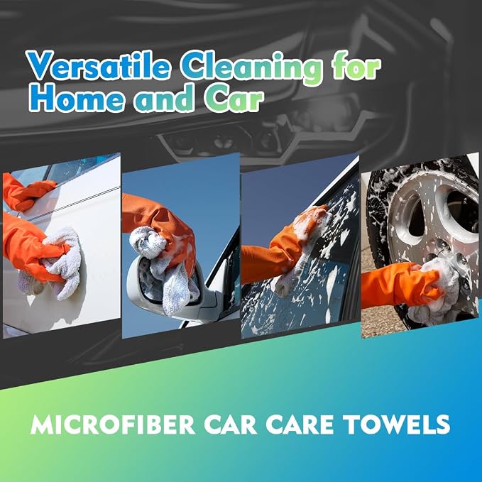 HOMEXCEL White Microfiber Cleaning Cloth 20 Pack 11.5 x 11.5 inch Microfiber - Image 4