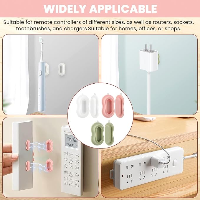 6 Pack Magnetic Remote Control Holder Wall Mount, Silicone Magnetic Organizer - Image 6