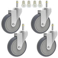 RILIDRI 5-Inch Swivel Caster Wheels, 7/16-Inch Stem Diameter Rubber Wheel by RILIDRI