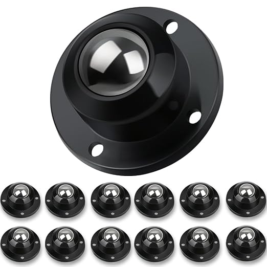 Self Adhesive Caster Wheels for Furniture, Storage Box, Trash Can, PC Stainless by Deear