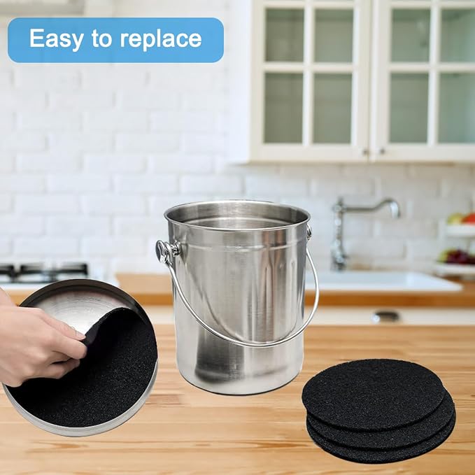 7.25inch Charcoal Filters for Compost Bucket, 3 Pack Compost Filter for - Image 6