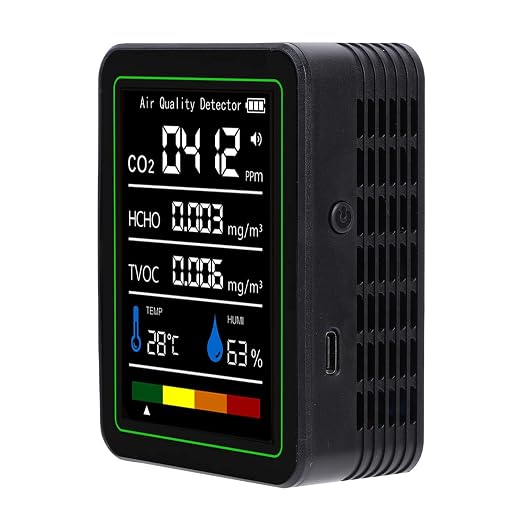 Zunate 5 in 1 Air Quality Tester, Portable Digital Detector - Image 4