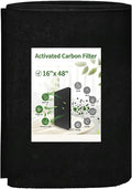 Activated Carbon Filter Sheet 16"x48" – Cut to Fit, 1 Pack | Charcoal Filter by BBJARESKY