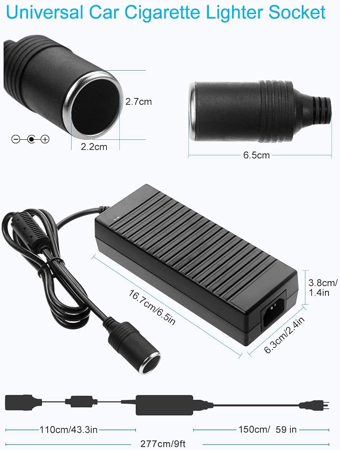 AC to DC Converter, 100V-240V to 12V 10A 120W | Car Cigarette Lighter Socket - Image 3