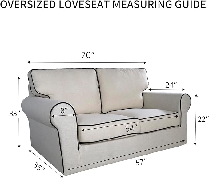 PureFit Super Stretch Sofa Slipcover – Spandex Non Slip Soft Couch Sofa Cover, Washable Furniture Protector with Non Skid Foam and Elastic Bottom for Kids, Pets (Oversized Loveseat, Chocolate)