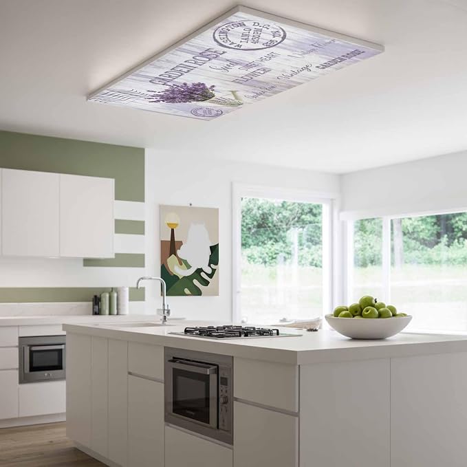 Fluorescent Light Covers for Ceiling Lights Lavender Flower Magnetic Light - Image 2