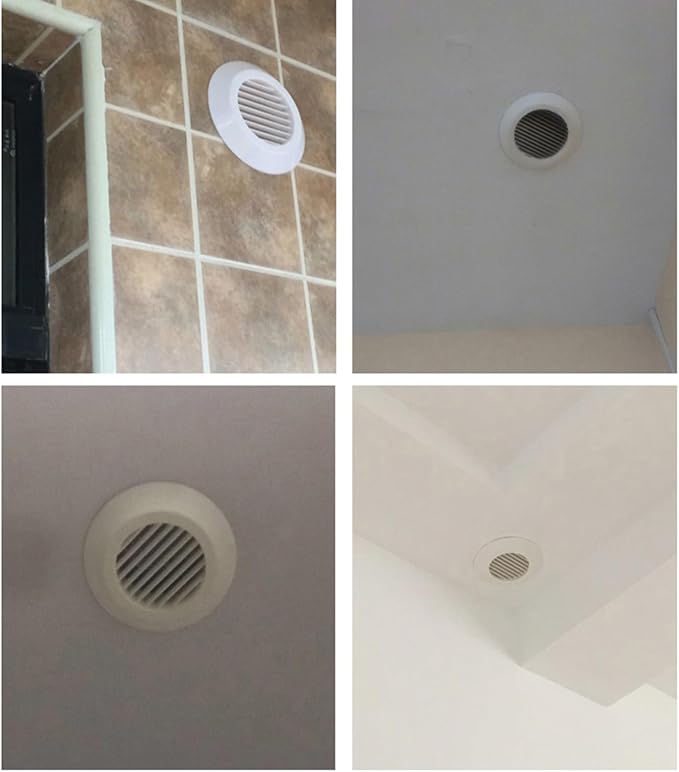 High-Efficiency Fresh Air System Accessories, 75mm Round Black and White ABS - Image 3
