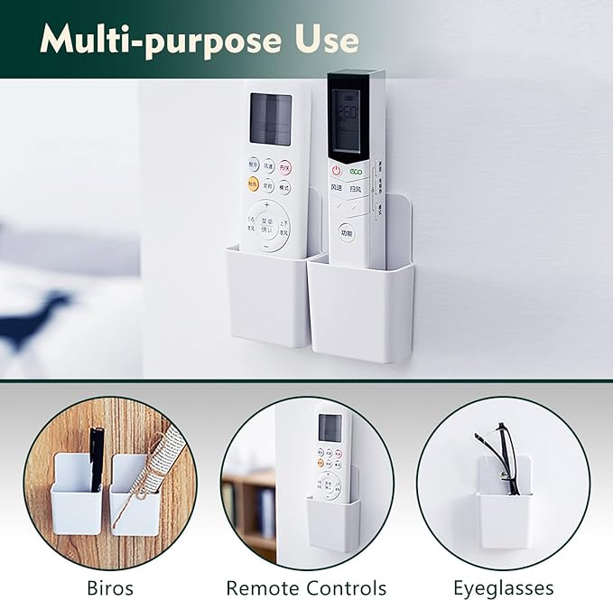 6 Pack Remote Control Holder Wall Mount Self Adhesive Media Controller - Image 3