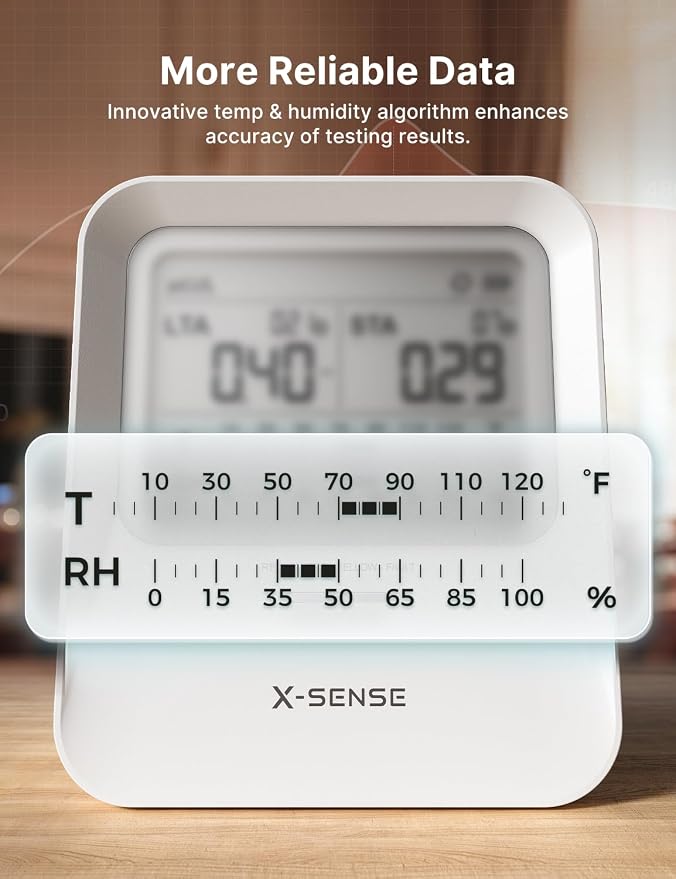 X-Sense Radon Detector for Home, Audible & Visual Alerts, XR0B-SR | Up to 90% - Image 6