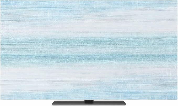 Modern Summer Light Blue Indoor TV Cover, Elastic TV Screen Protector Pastoral by Unknown