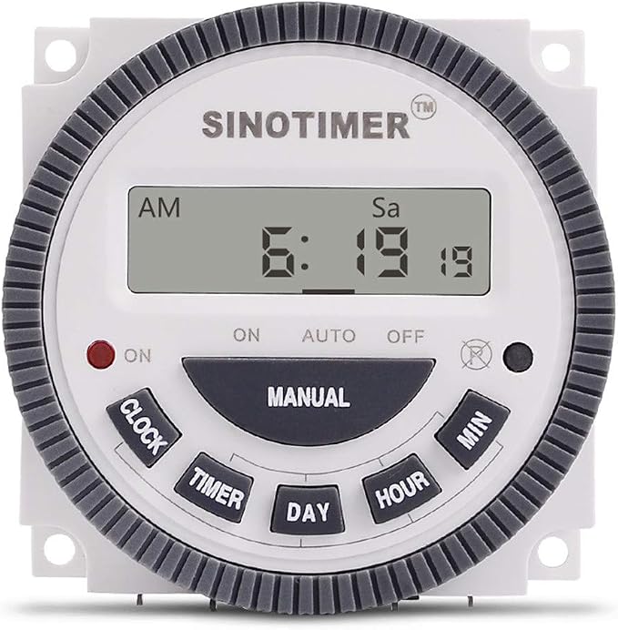 TM619 Timer Switch Digital LCD Power Timer Switch Weekly Programmable Thinner by SINOTIMER