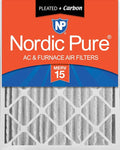 Nordic Pure 16x25x4 Pleated MERV 15 Plus Carbon Air Filter 1 Pack | Actual by NordicPure