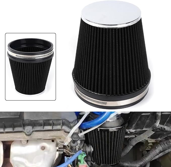 6" 152 mm High Flow Inlet Air Filter, Air Intake Cone Filter Replacement - Image 7