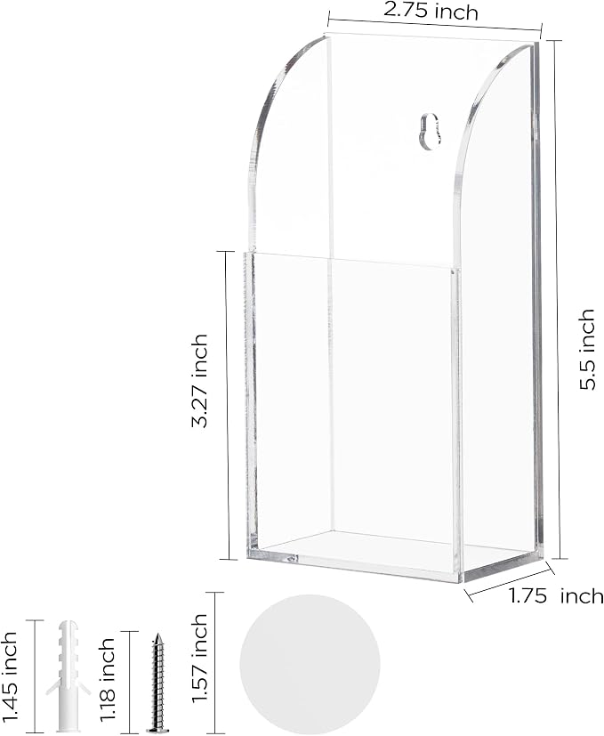 HBlife 2 Pcs Acrylic Remote Holder Organizer, Media Organizer Storage Box 1 - Image 2