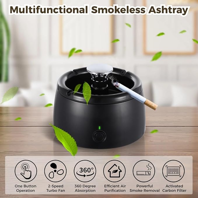 Home Office Smoker Ashtray, Ocean-Scented Perfume Strip Aroma Diffuser With - Image 3