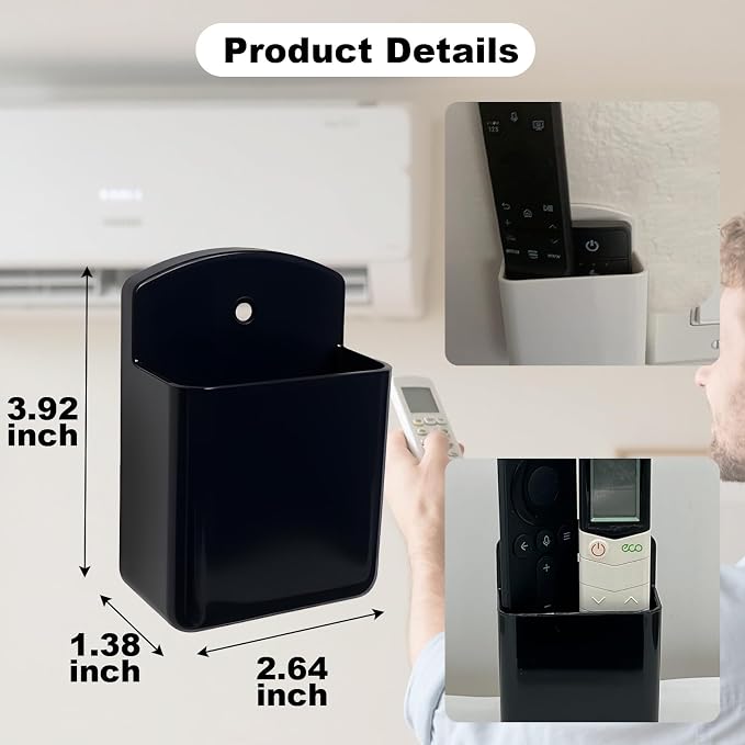 4Pcs Adhesive Remote Holder Wall Mount, AC Remote Wall Mount, Wall Remote - Image 2