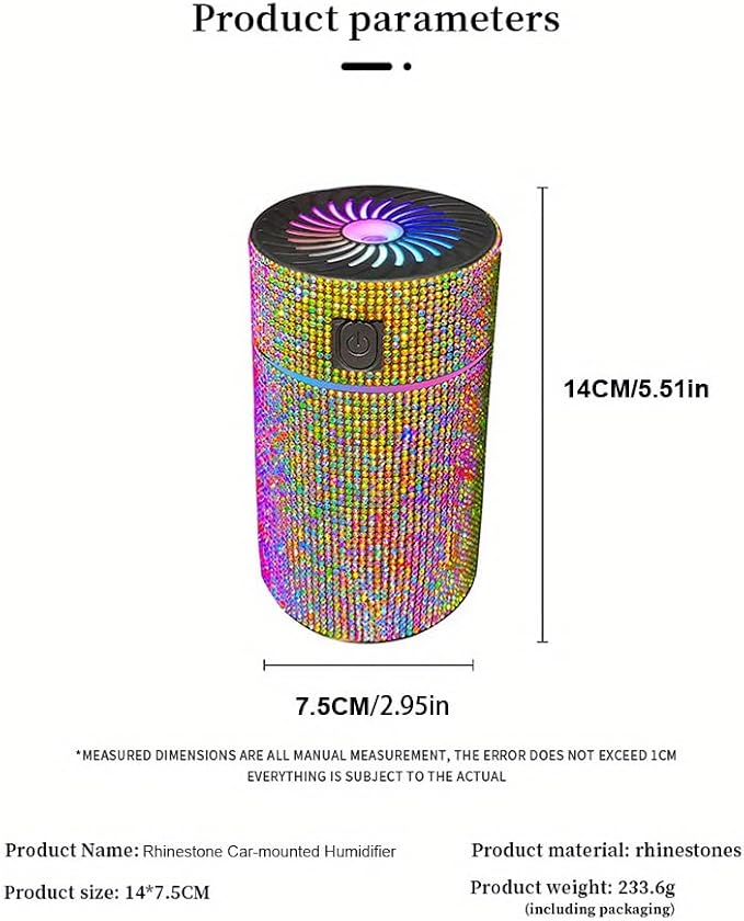 Luxury Rhinestone Car Diffuser Humidifier - Image 8